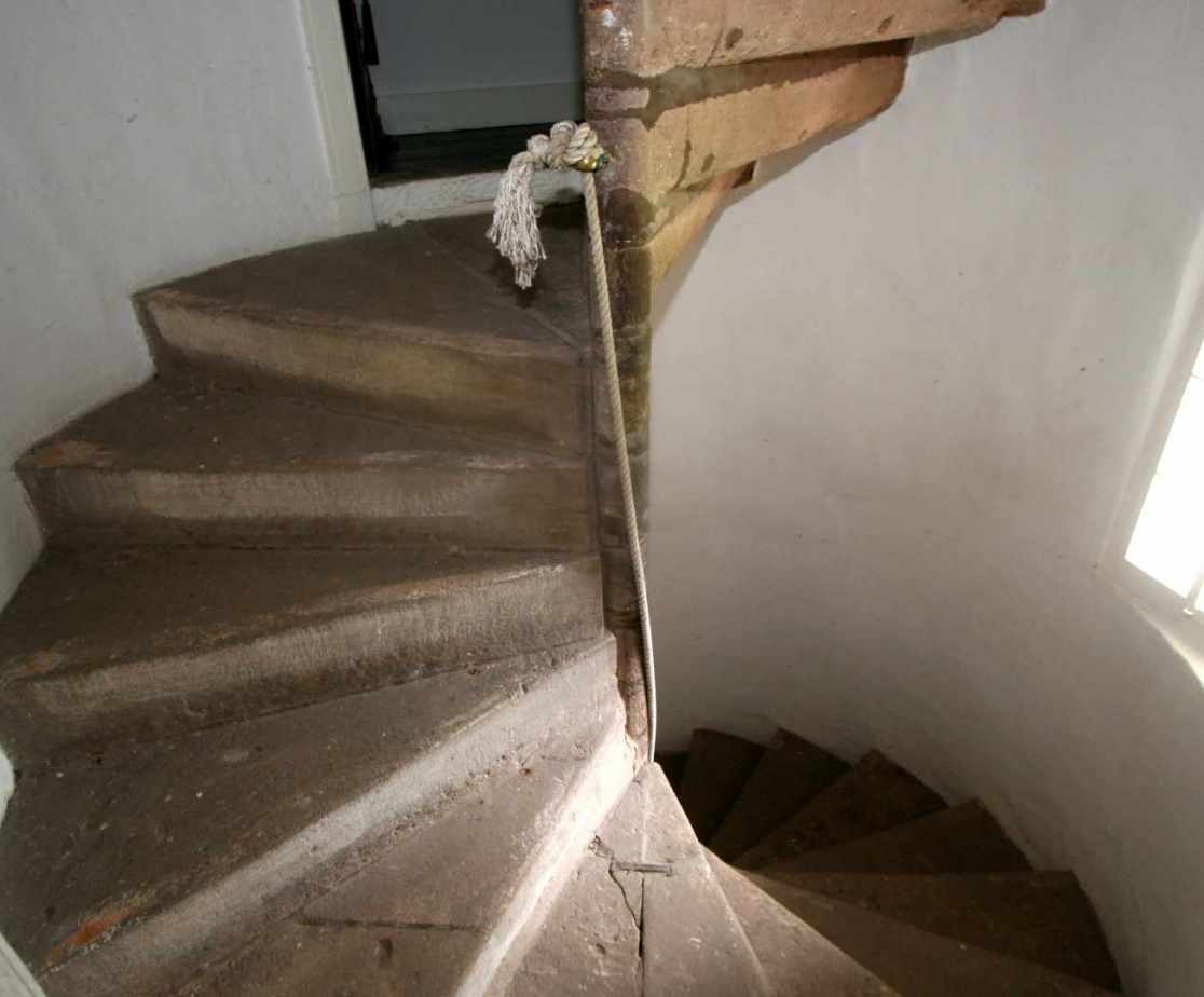 This castle has 2 sets of turnpike stairs to find the bedrooms