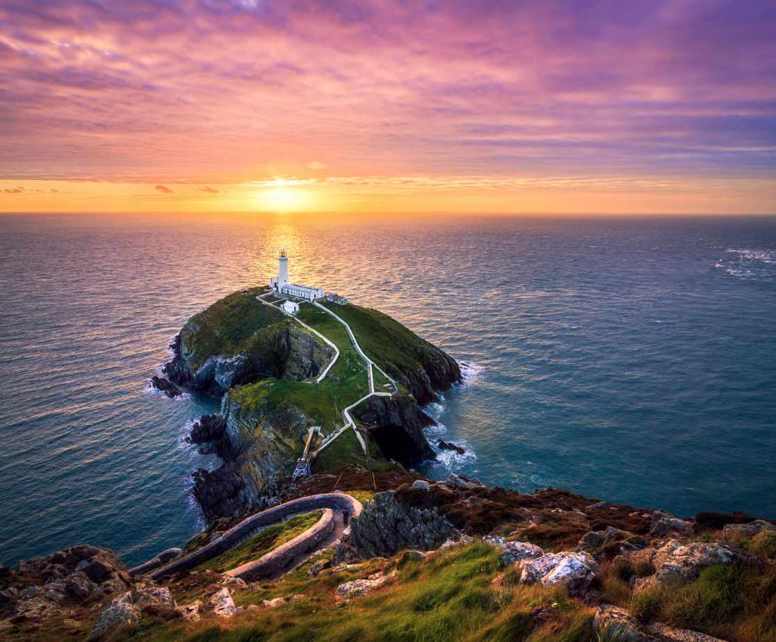 Sunset at South Stack near Holyhead, Anglesey