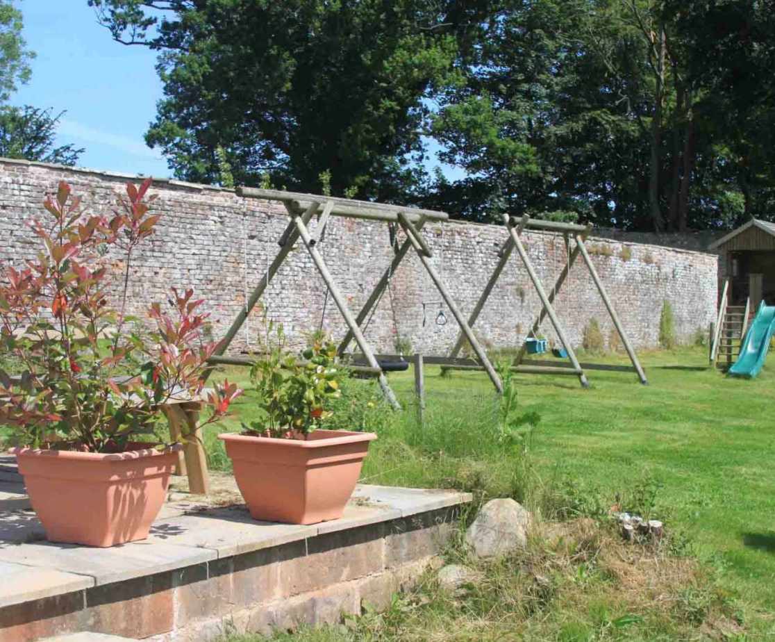 The walled garden and play area for children