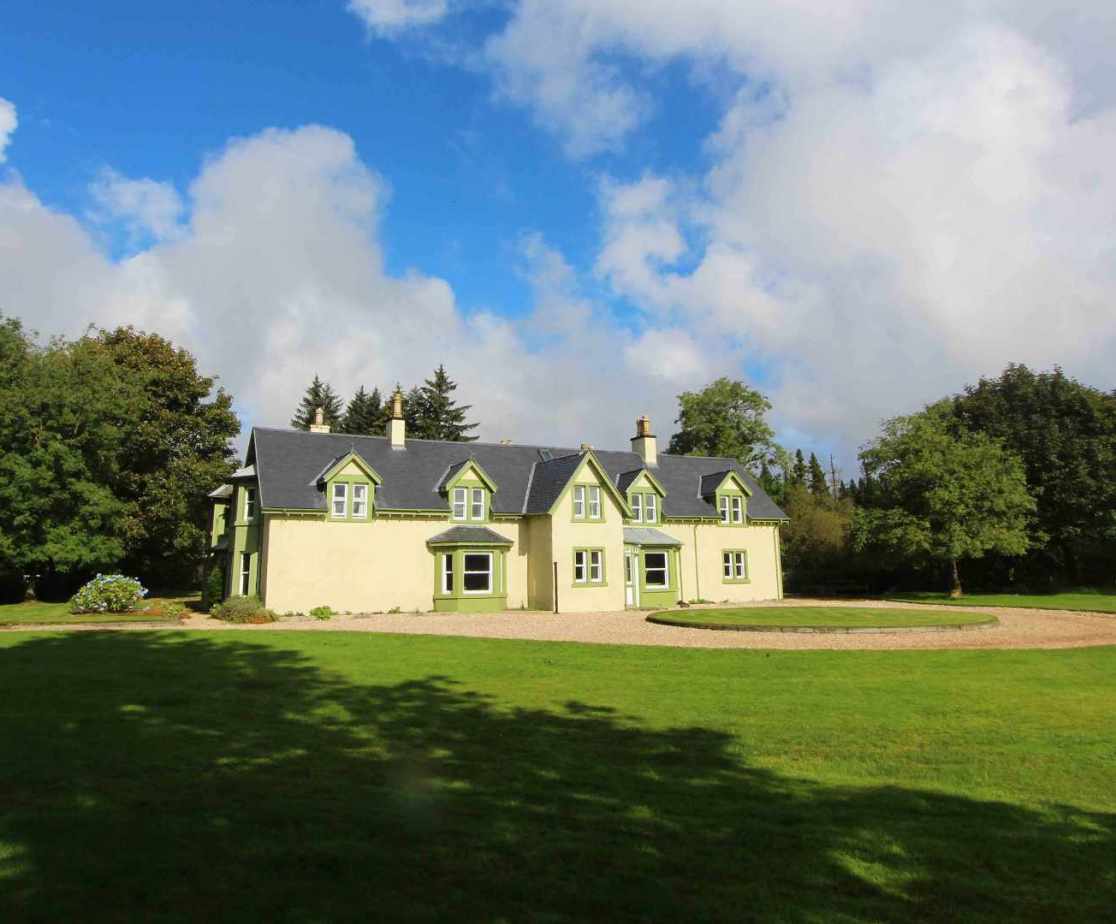 The lodge sits high in the Dumfries and Galloway hills