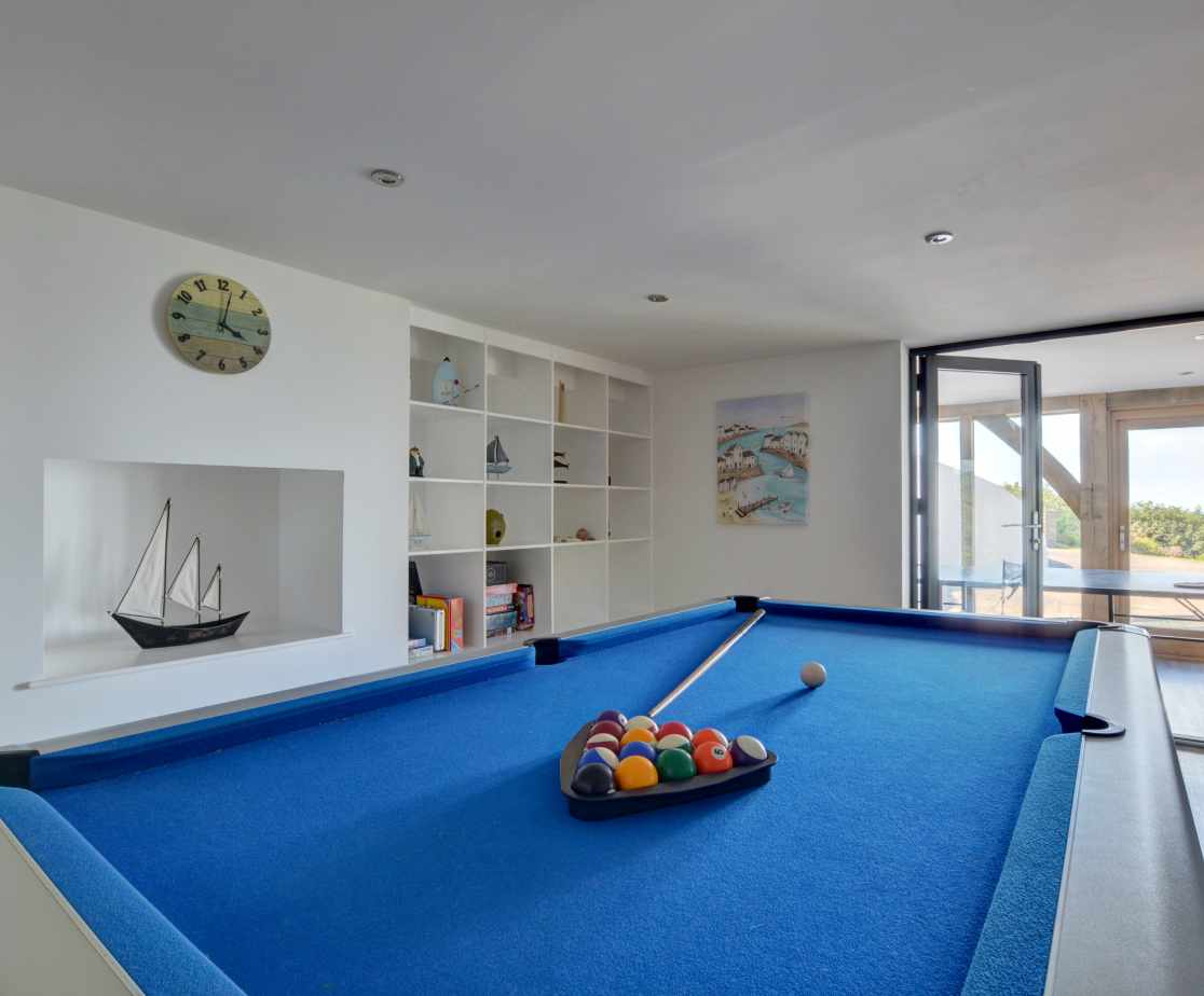 On the lower ground floor is a good size games room complete with pool table