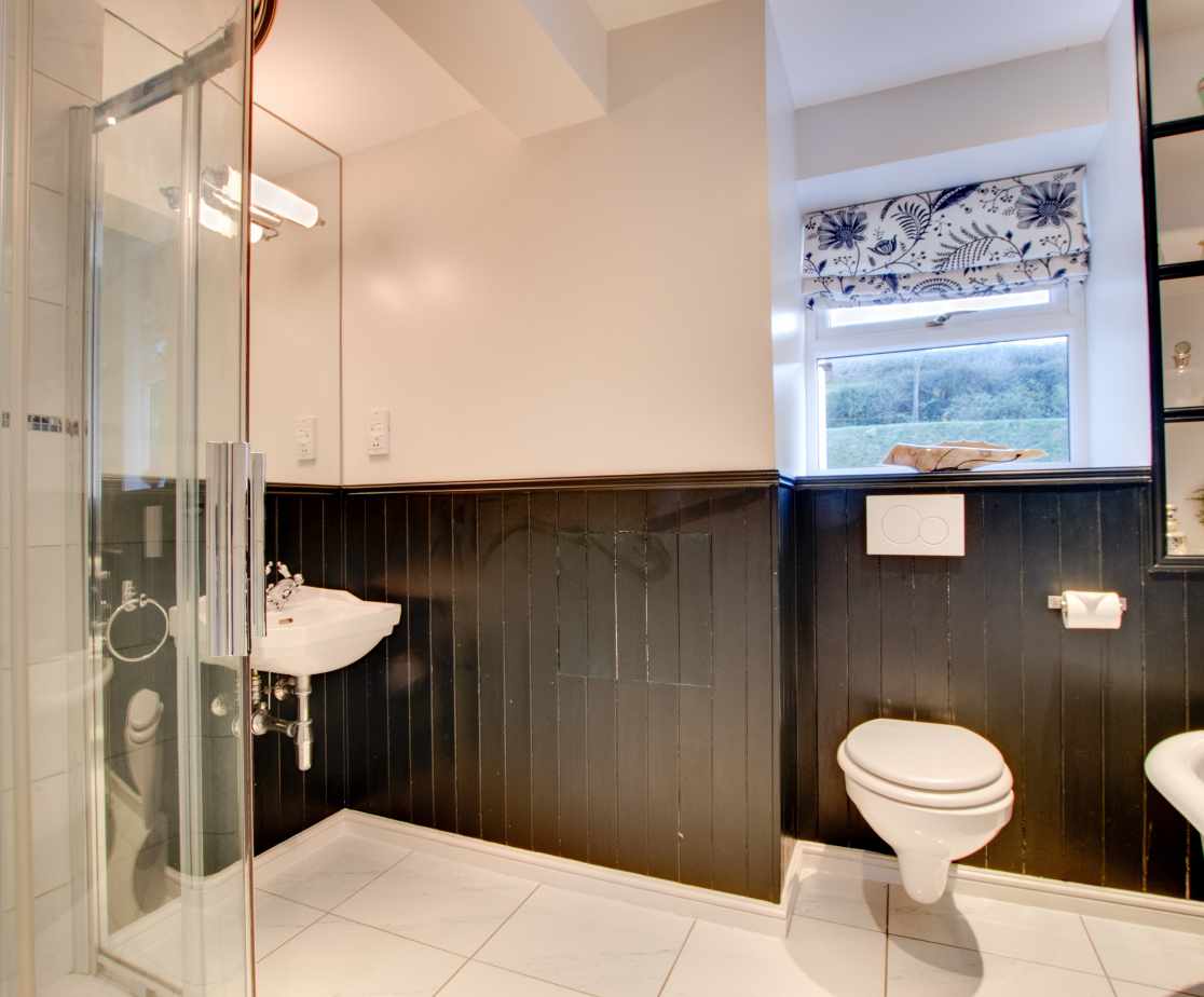 Family Bathroom with slipper bath, separate shower, basin and WC