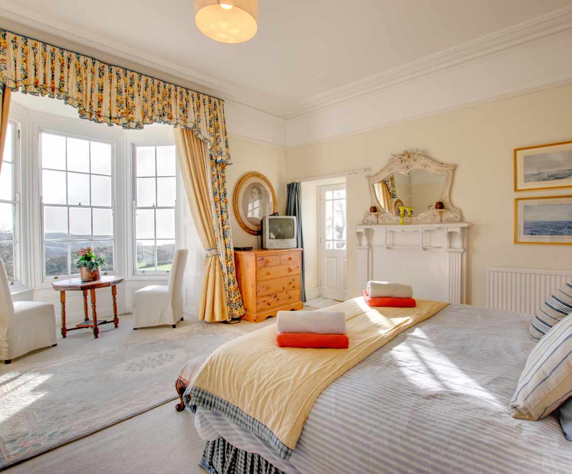 Master bedroom suite with Stunning views from the bay window!