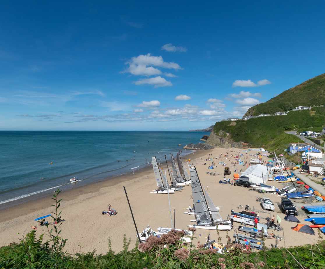 The beach at Tresaith - within walking distance