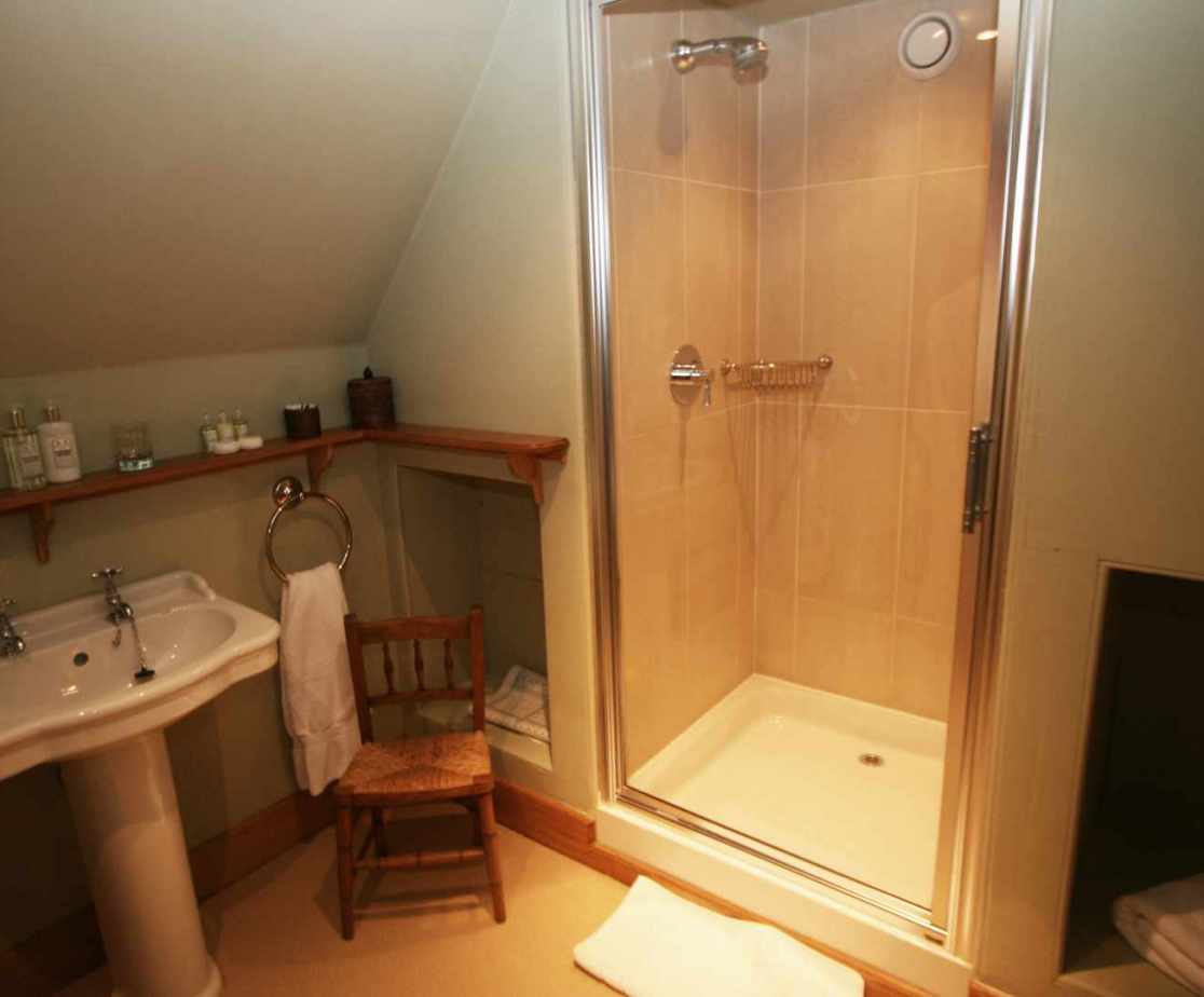The \'Garret\' suite shower room